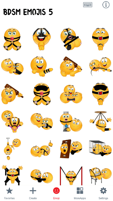 BDSM 5 Emoji Stickers