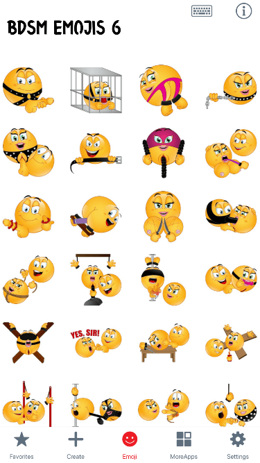 BDSM 6 Emoji Stickers