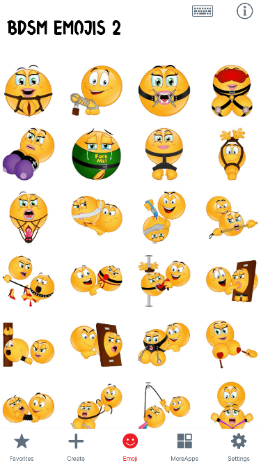 BDSM 2 Emoji Stickers