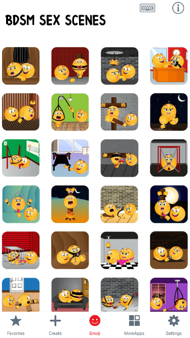 BDSM Sex Scenes Emoji Stickers