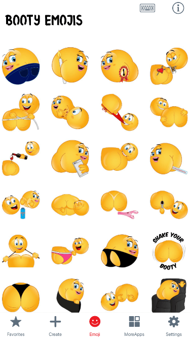 Booty Emoji Stickers