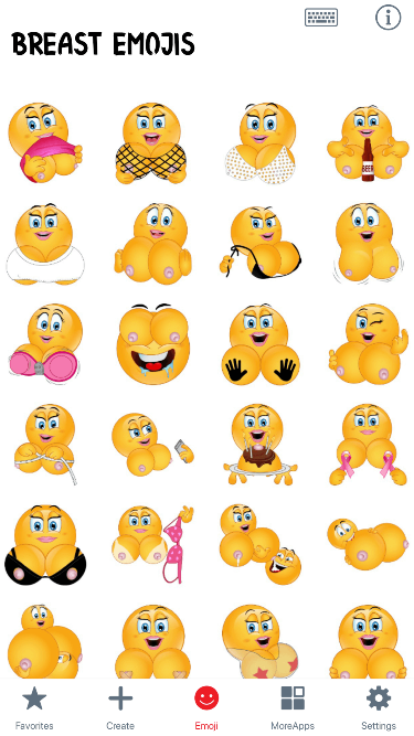 Breast Emoji Stickers