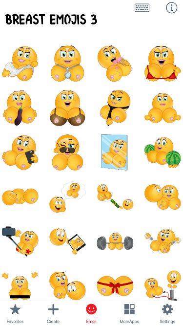 Breast 3 Emoji Stickers