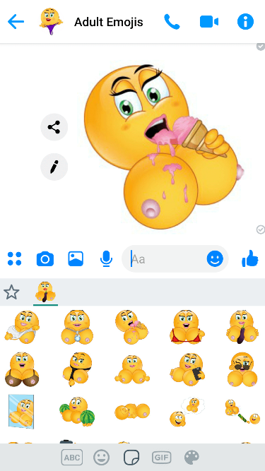 Breast 3 Emoji Keyboard