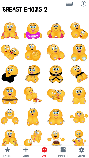 Breast 2 Emoji Stickers