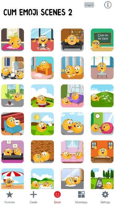Cum Scenes 2 Emoji Stickers