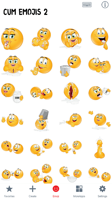 Cum 2 Emoji Stickers