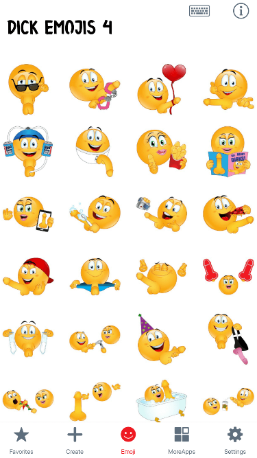Dick 4 Emoji Stickers