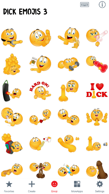 Dick 3 Emoji Stickers