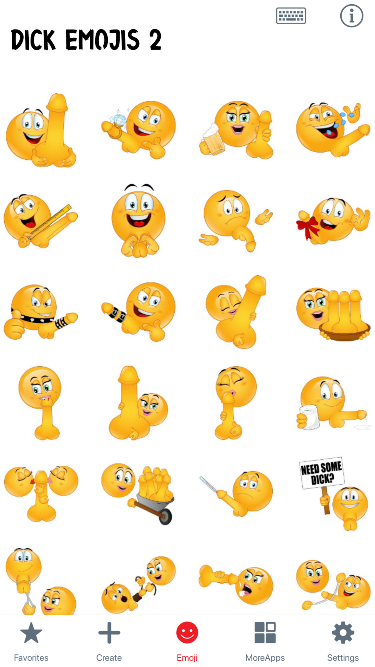 Dick 2 Emoji Stickers
