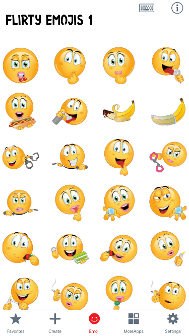 Flirty Emoji Stickers
