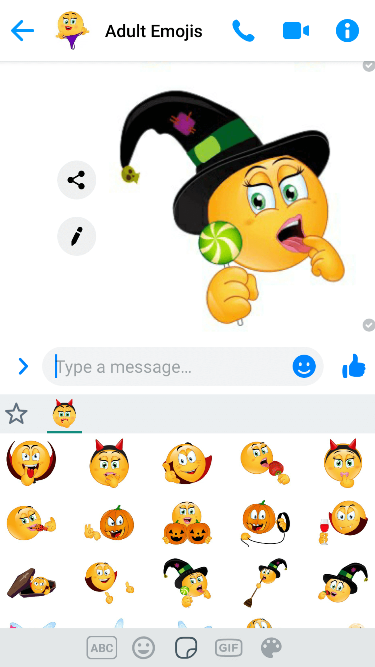 Flirty Halloween Emoji Keyboard