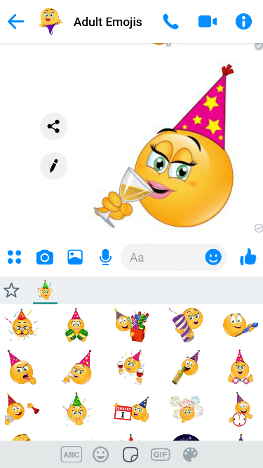 Flirty NewYears Emoji Keyboard