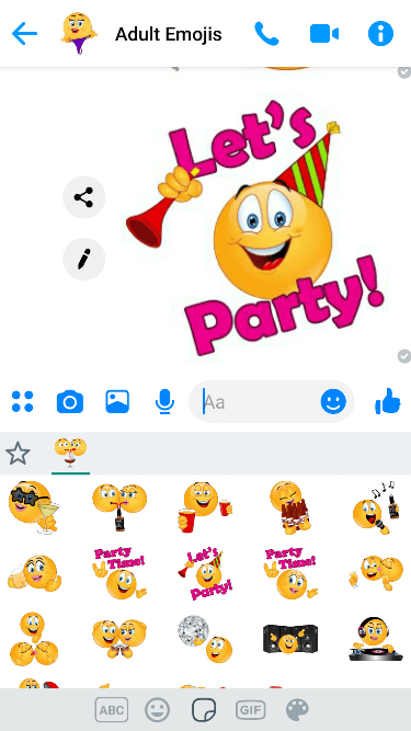 Flirty Party Emoji Keyboard
