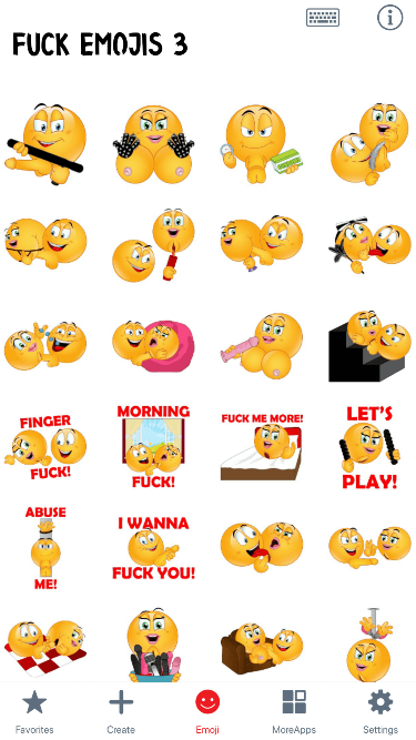 Fuck 3 Emoji Stickers