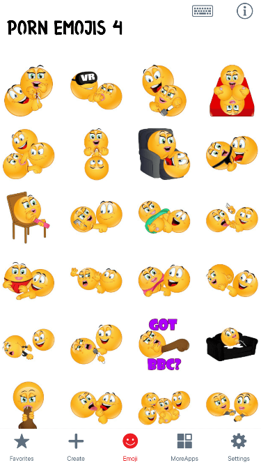 Porn 4 Emoji Stickers