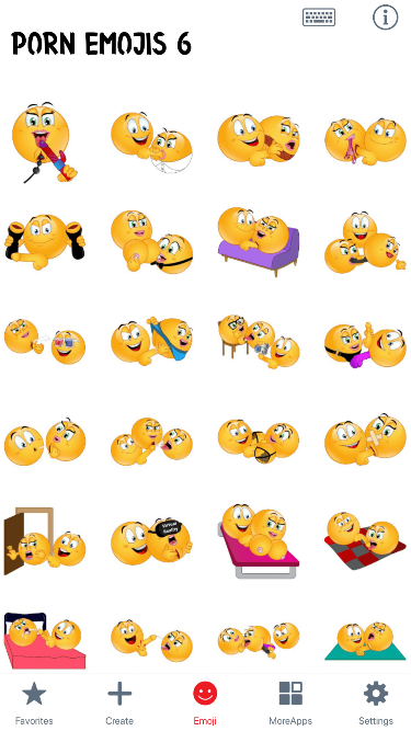 Porn 6 Emoji Stickers