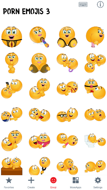 Porn 3 Emoji Stickers