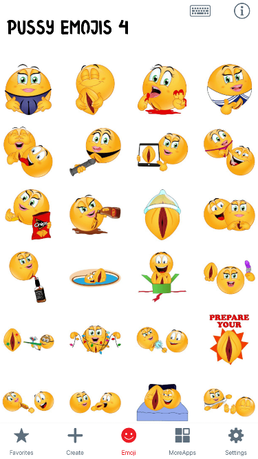 Pussy 4 Emoji Stickers