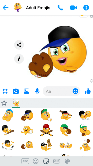 XXX Baseball Emoji Keyboard