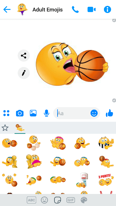 XXX Basketball Emoji Keyboard