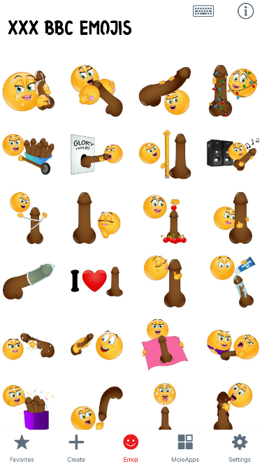 XXX BBC Emoji Stickers