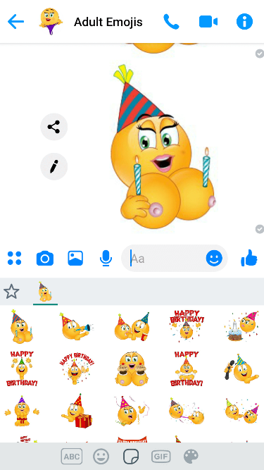 XXX Birthday Emoji Keyboard