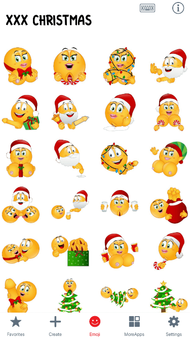 XXX Christmas 2 Emoji Stickers