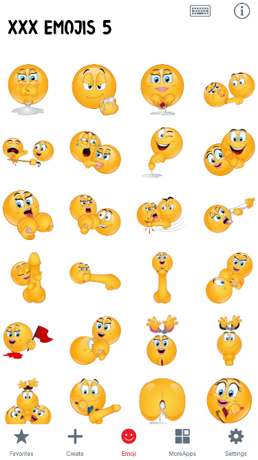 XXX 5 Emoji Stickers