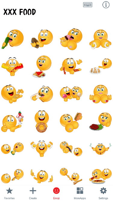 XXX Food Emoji Stickers