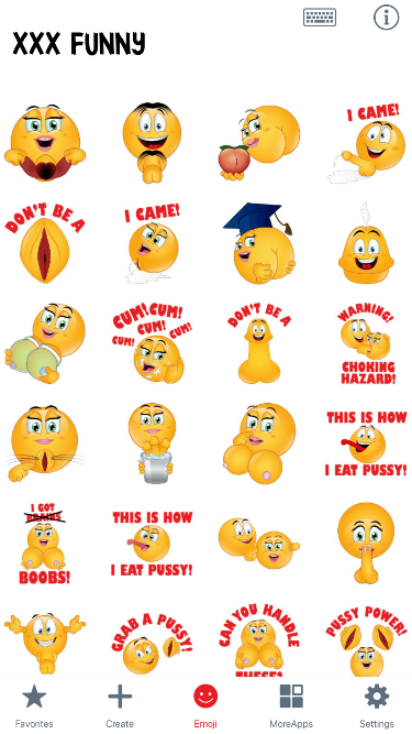 XXX Funny Emoji Stickers