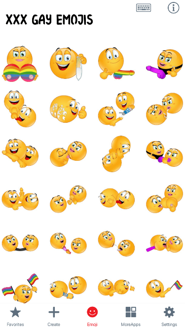 XXX Gay Emoji Stickers