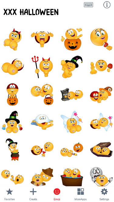 XXX Halloween Emoji Stickers