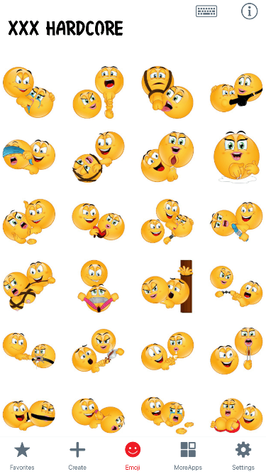 XXX Hardcore Emoji Stickers