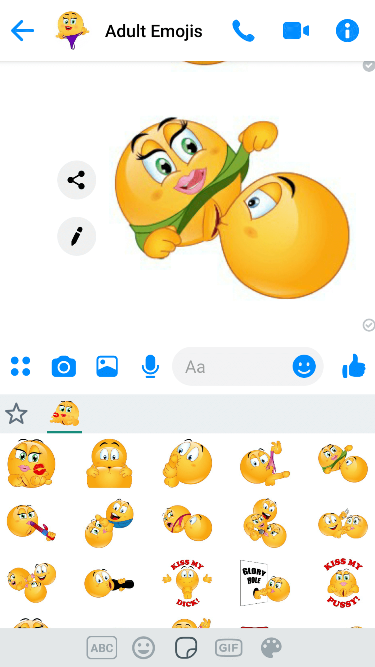 XXX Kisses 3 Emoji Keyboard