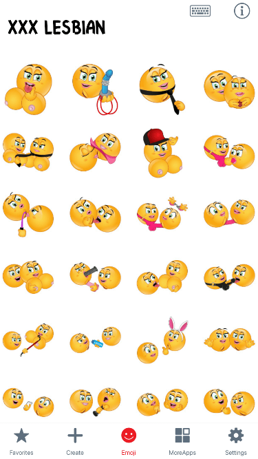 XXX Lesbian Emoji Stickers