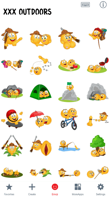 XXX Outdoors Emoji Stickers