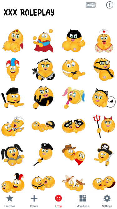 XXX Roleplay Emoji Stickers