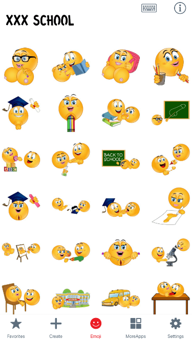 XXX School Emoji Stickers