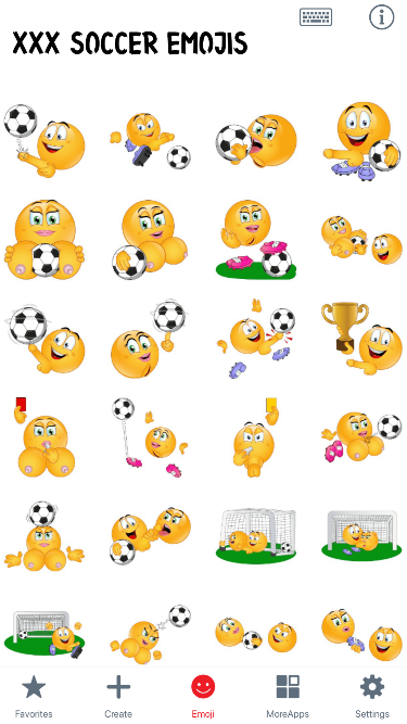 XXX Soccer Emoji Stickers