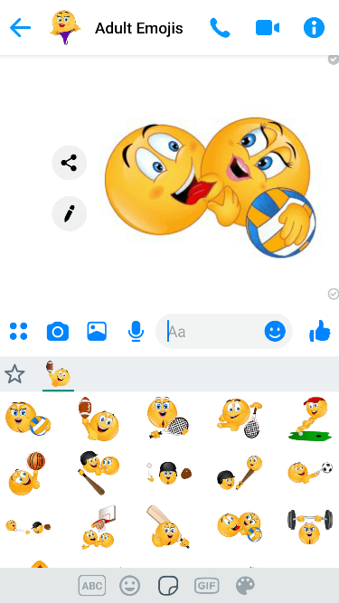 XXX Sports Emoji Keyboard