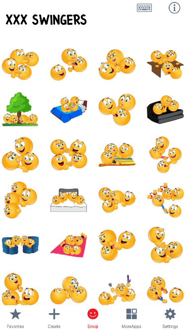 XXX Swingers Emoji Stickers