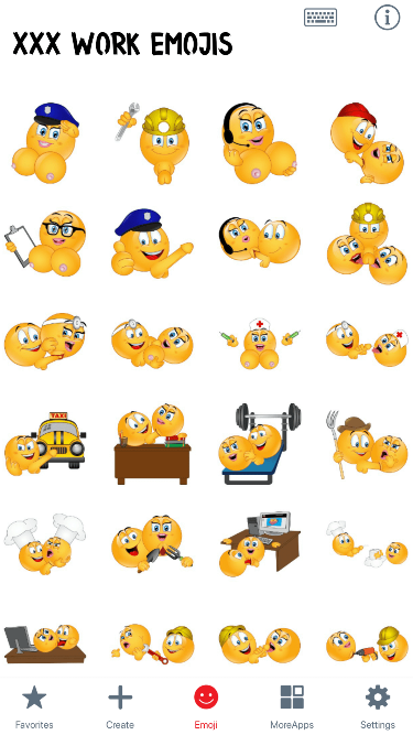 XXX Work Emoji Stickers